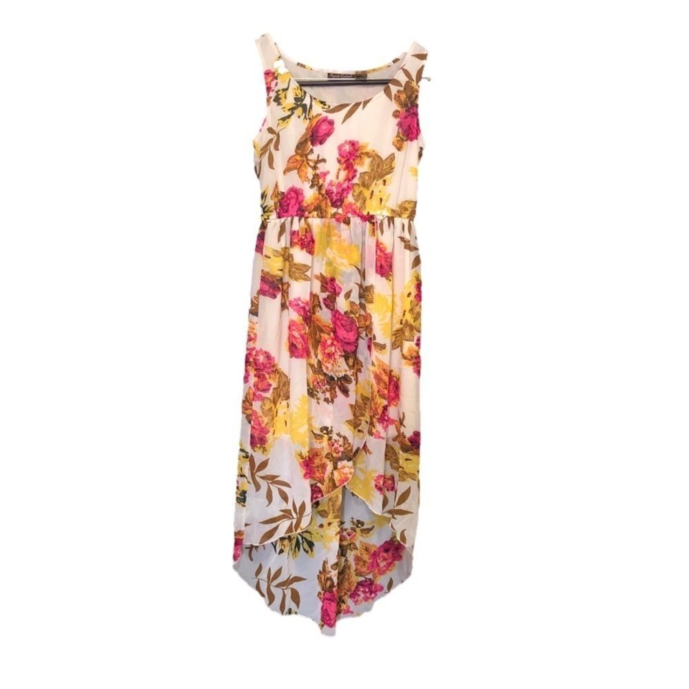 D339 Speed Control New York Floral Sleeveless High-Low Size M